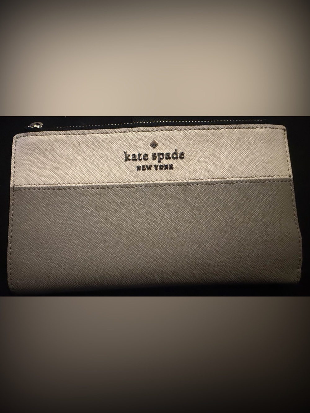 Kate Spade- Madison Leather Medium Compact Two-Tone Bifold Wallet